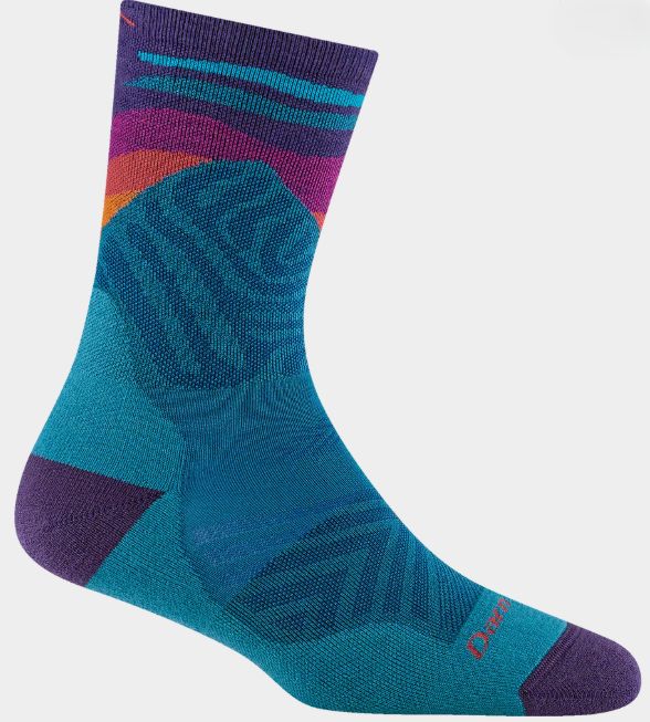 Darn Tough - Women's Run - Micro Crew, Ultra-Lightweight, w/Cushion - Mirnavated - 1067, Colour: Cascade, Size: Medium