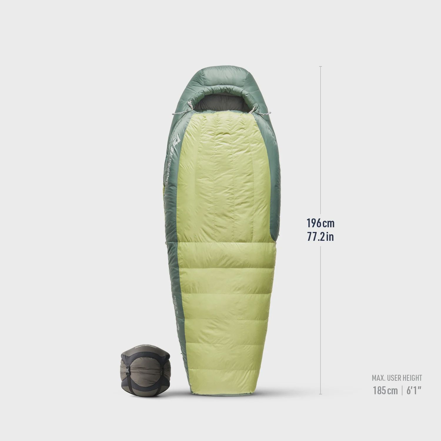 Sea to Summit - Ascent Down Sleeping Bag - Women's - Celery Green, Size: Long, Temp Rating: -9C/15F