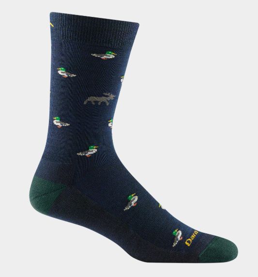 Darn Tough - Men's Lifestyle - Crew, Lightweight, w/Cushion - Duck Duck Moose - 6094, Colour: Eclipse, Size: Large