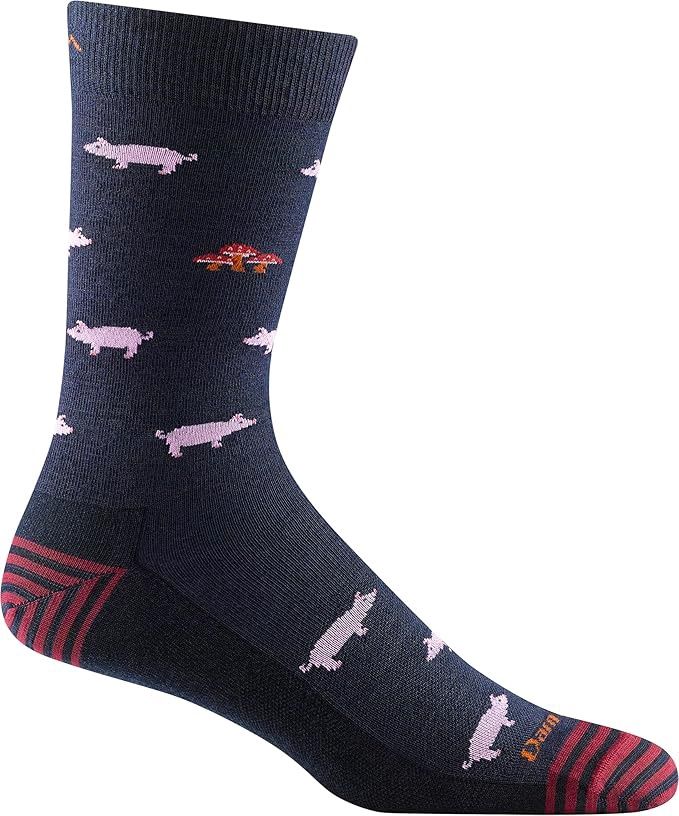 Darn Tough - Men's Lifestyle - Truffle Hog, Crew, Lightweight, No Cushion - 6092, Colour: Navy, Size: Large