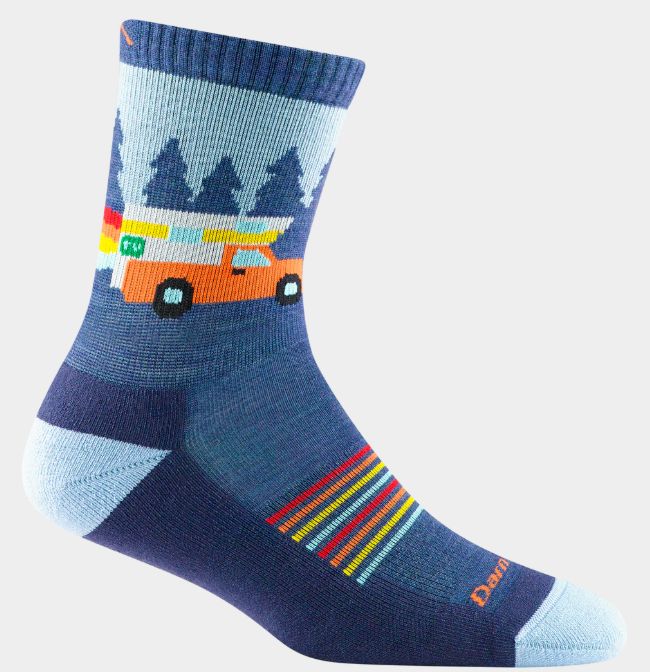 Darn Tough - Junior's Hike/Trek - Micro Crew, Lightweight, w/Cushion - Van Wild, Colour: Denim, Size: Large