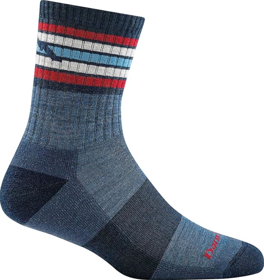 Darn Tough - Junior's Hike/Trek - Micro Crew, Lightweight, w/Cushion - Kelso - 3025, Colour: Denim, Size: Large