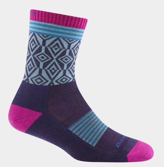 Darn Tough - Women's Hike/Trek - Micro Crew, Lightweight, Cushion - Sobo - 1977, Colour: Blackberry, Size: Medium