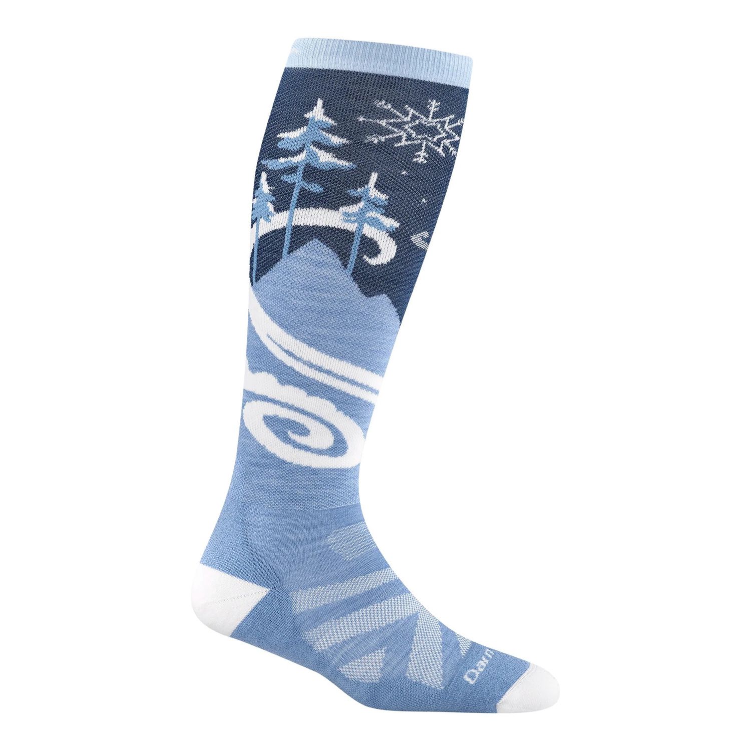 Darn Tough - Women's Snow - OTC, Lightweight, w/Cushion - Swirl - 8054, Colour: Midnight, Size: Small