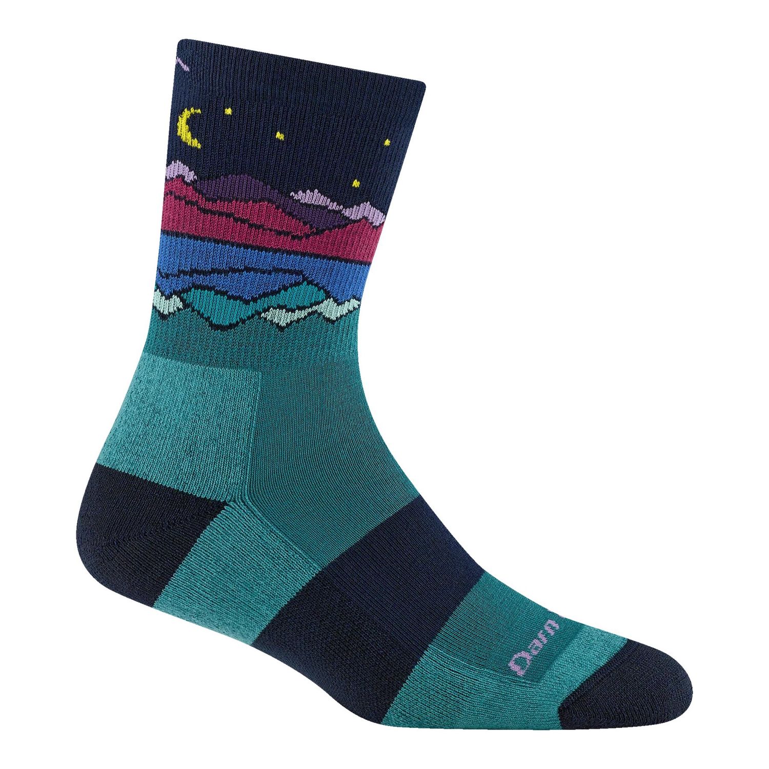 Darn Tough - Women's Hike/Trek - Coolmax - Micro Crew, Midweight, w/Cushion - Mirror Lake - 5025, Colour: Teal, Size: Small