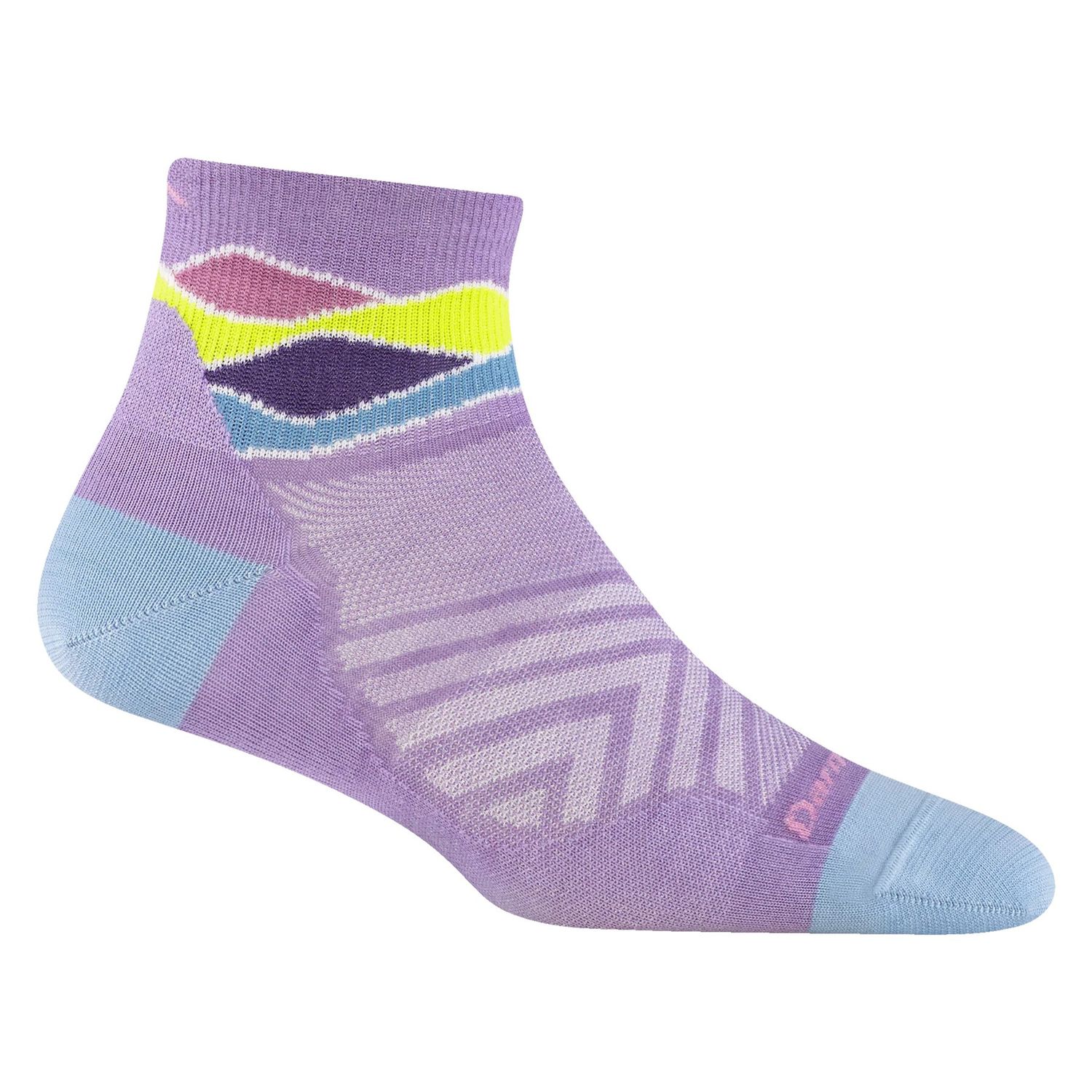 Darn Tough - Women's Run - 1/4, Ultra-Lightweight, No Cushion - 1044, Colour: Lavender, Size: Medium
