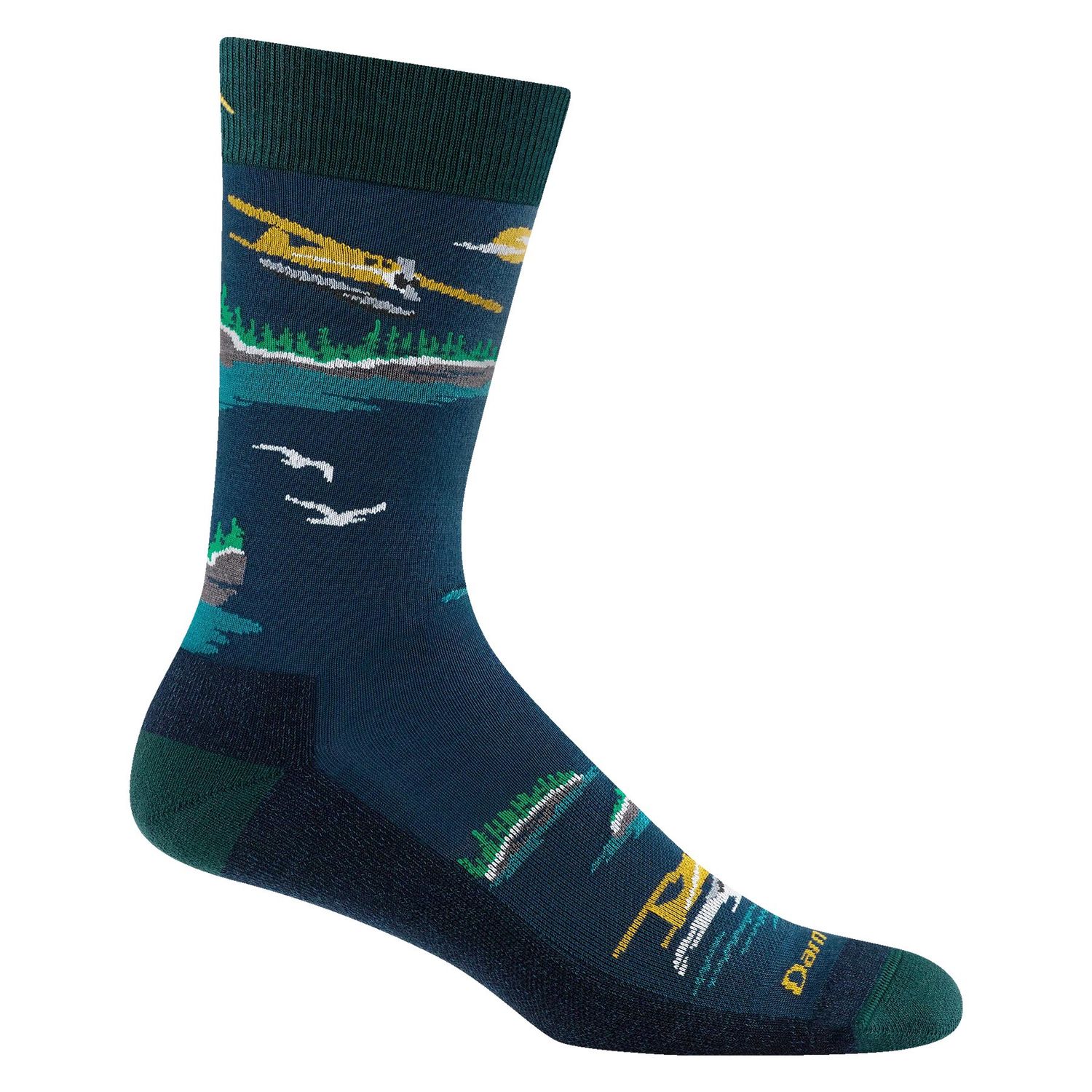 Darn Tough - Men's Lifestyle - Crew, Lightweight, w/Cushion - Float Boat - 6120, Colour: Midnight, Size: Medium