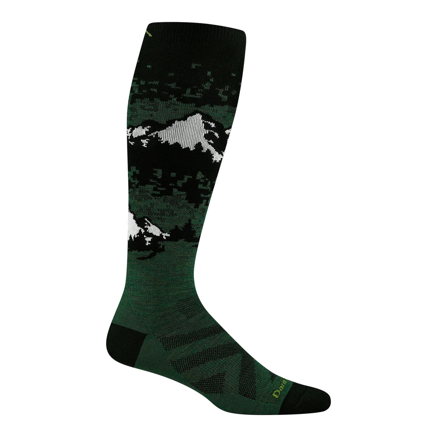 Darn Tough - Men's Snow - OTC Lightweight, No Cushion - Cold Smoke 8051, Colour: Moss, Size: Large