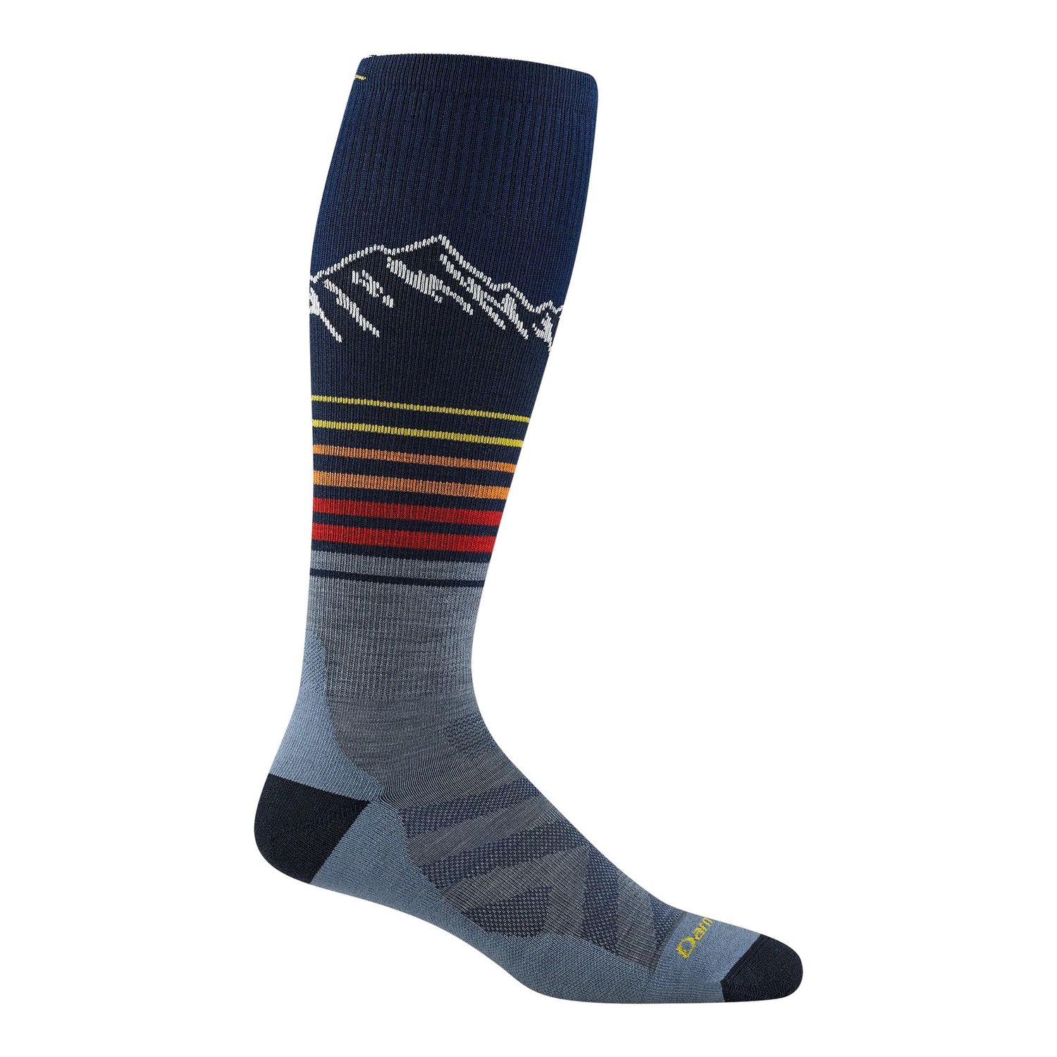 Darn Tough - Men's Snow - OTC Lightweight w/ Cushion - Steep Lines 8052, Colour: Eclipse, Size: Medium