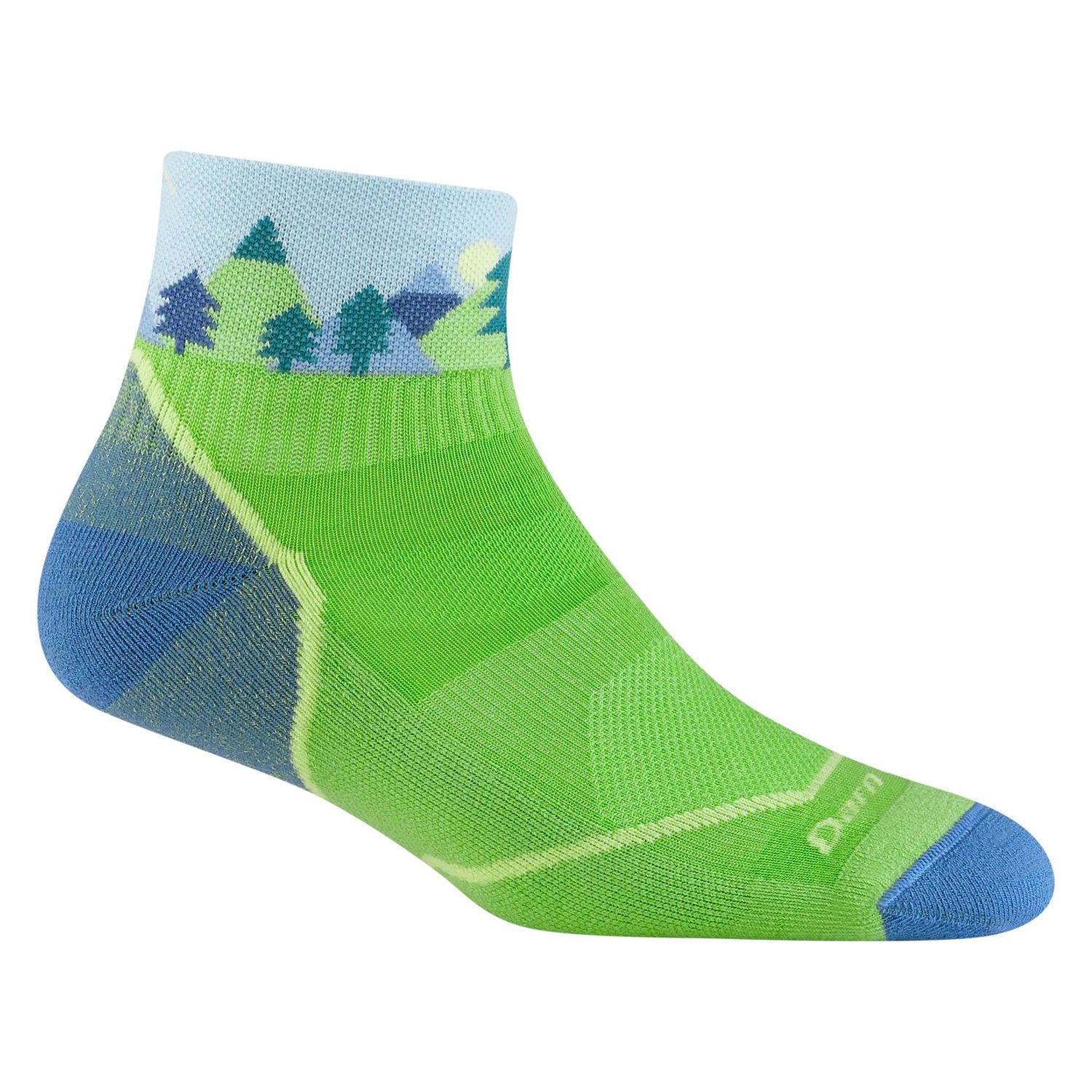 Darn Tough - Junior's Hike/Trek - 1/4, Lightweight, w/Cushion - Quest - 3041, Colour: Green, Size: Medium