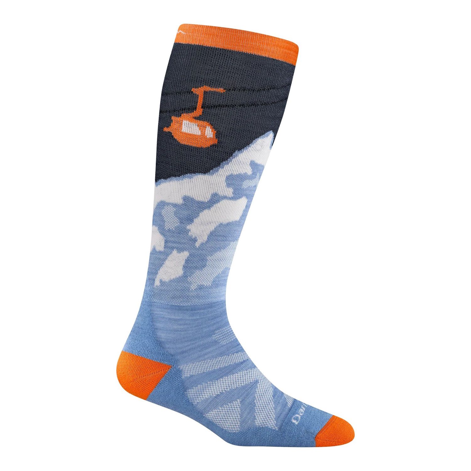 Darn Tough - Junior's Snow - Little Yeti, OTC Midweight w/ Cushion - 3809, Colour: Midnight, Size: Medium