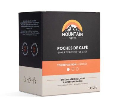 Mountain Coffee Co - Single Serve Coffee Bags, Flavour: Light Roast, Quantity: Box of 5