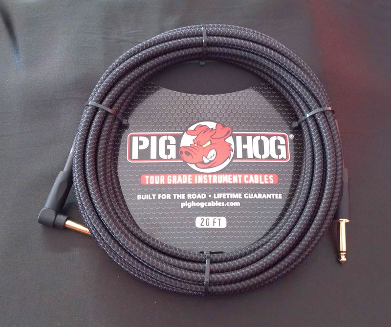 20 ft Pig Hog Black Woven Right