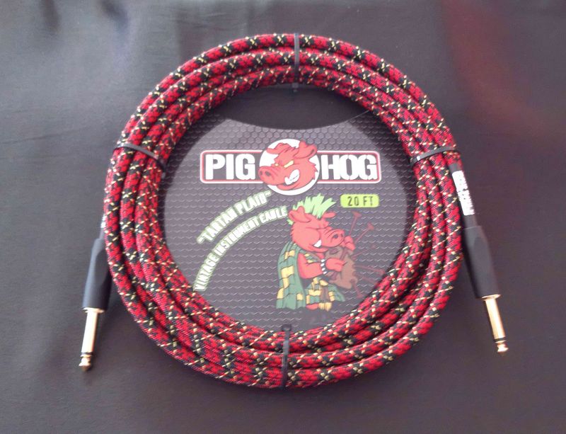Pig Hog 20 ft Braided Cable Tartan Plaid