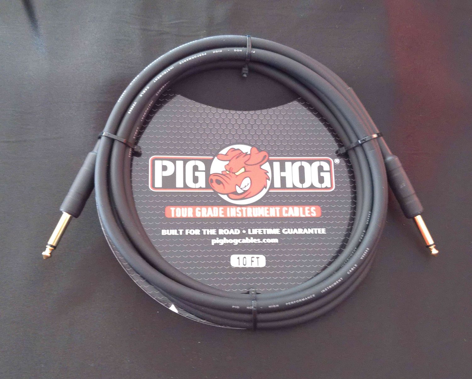Pig Hog 10ft Rubberized ph-10