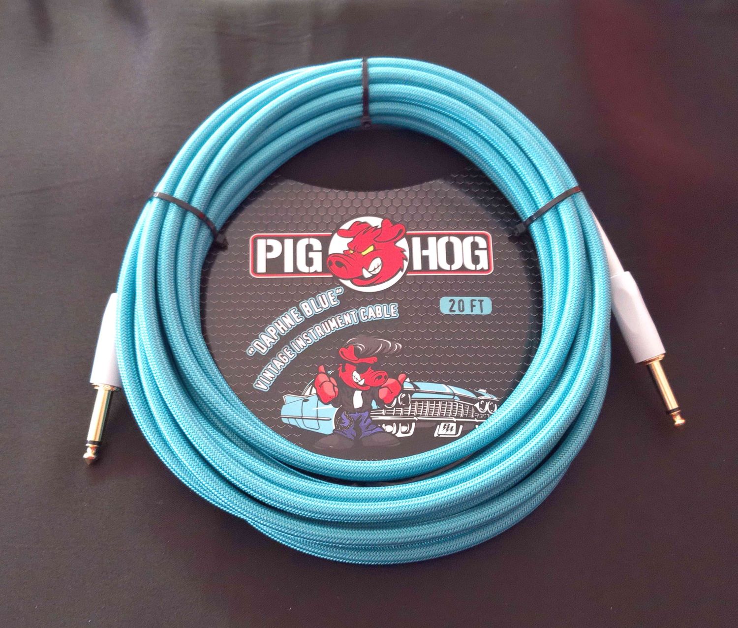 Pig Hog 20 ft Cable Daphne Blue