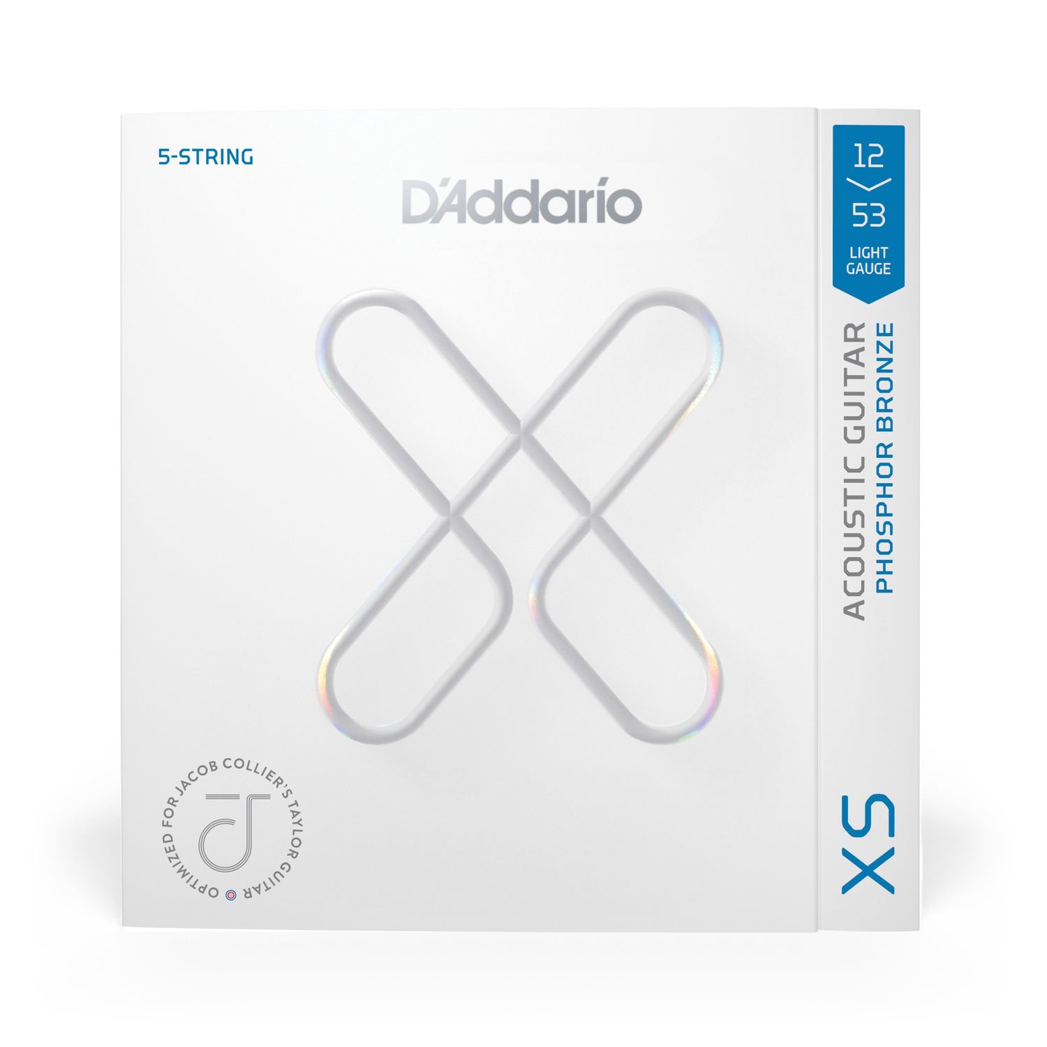D'Addario 12-53 Light XS Phosphor Bronze Coated Acoustic Guitar Strings