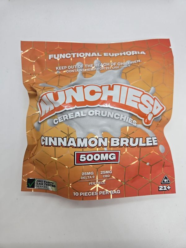Munchies 500MG D9 Cereal Crunchies Cinnamon Brulee