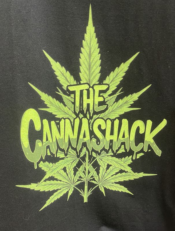 Black Shirt CannaShack Leaf