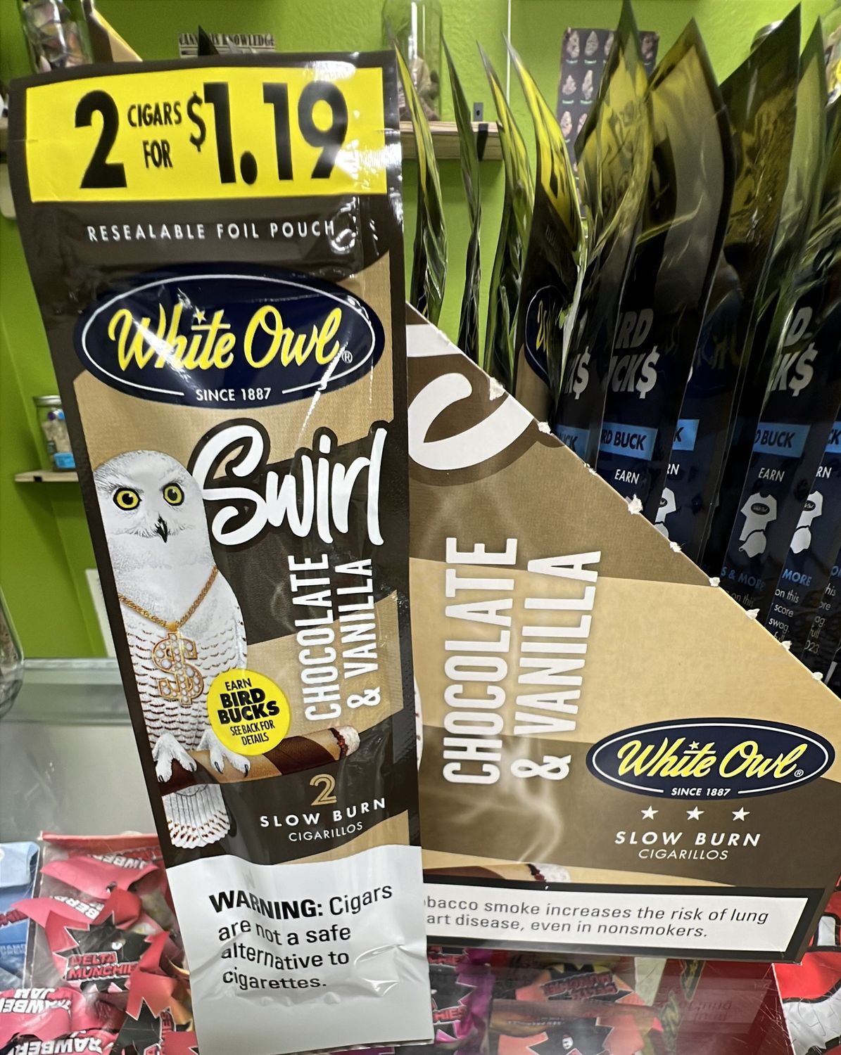 White Owl Swirl Rocky Road