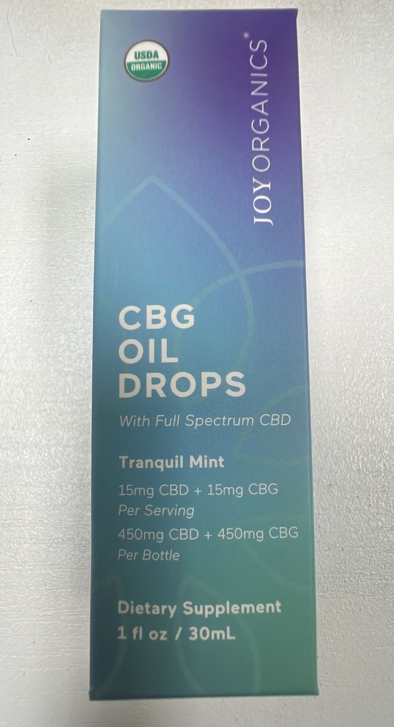 JOY CBG OIL DROPS/ TRANQUIL MINT