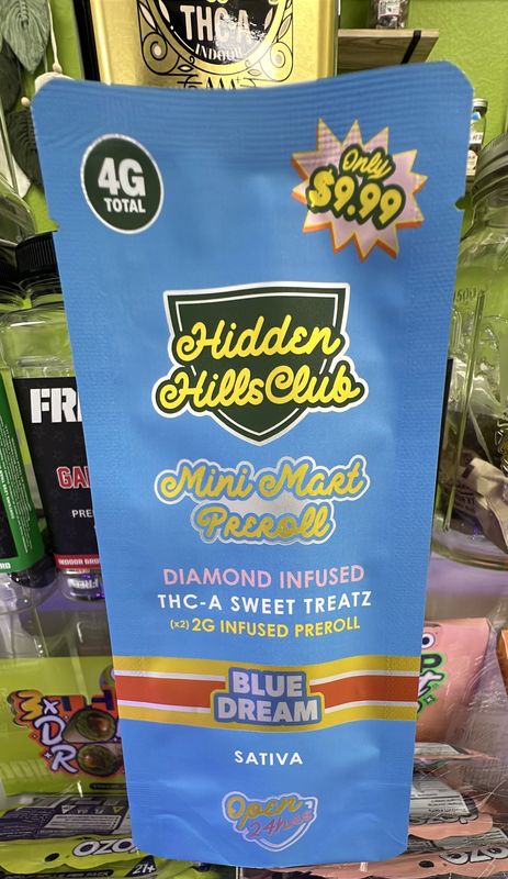 2G Mini Mart THCA Preroll Blue Dream Sativa Hidden Hills