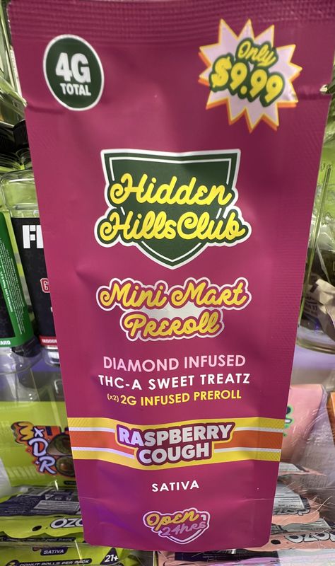 2G Mini Mart THCA Preroll Raspberry Cough Sativa Hidden Hills