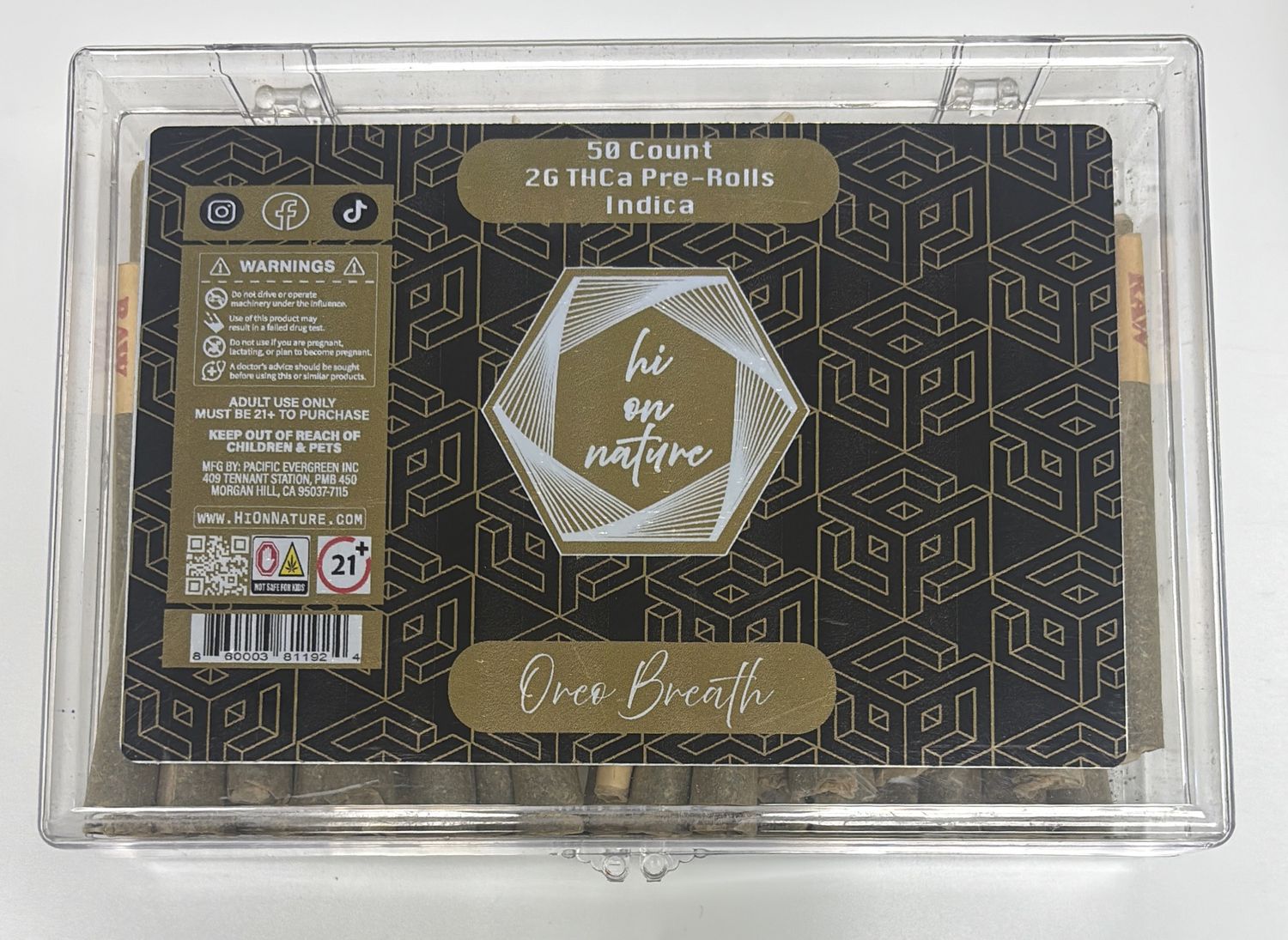 Hi on nature oreo breath pre-roll