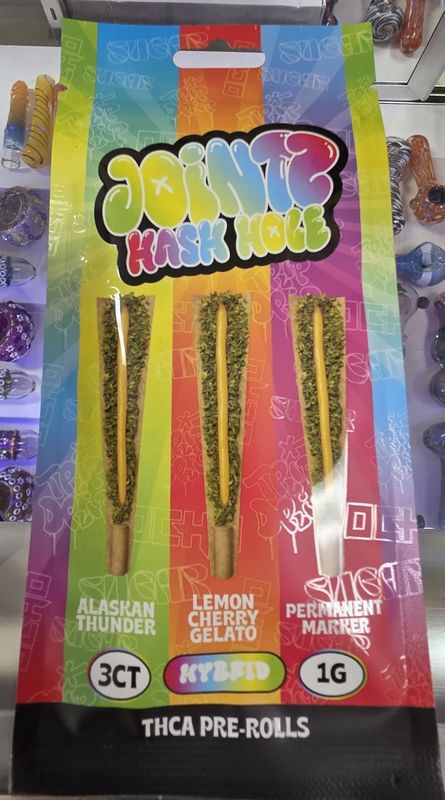 Bitez Joints Hash Hole Prerolls Hybrid 3pk Alaskan