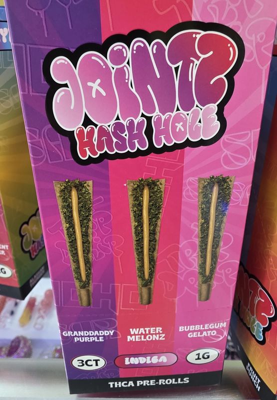 Bitez Joints Hash Hole Preroll Indica 3pk Granddaddy