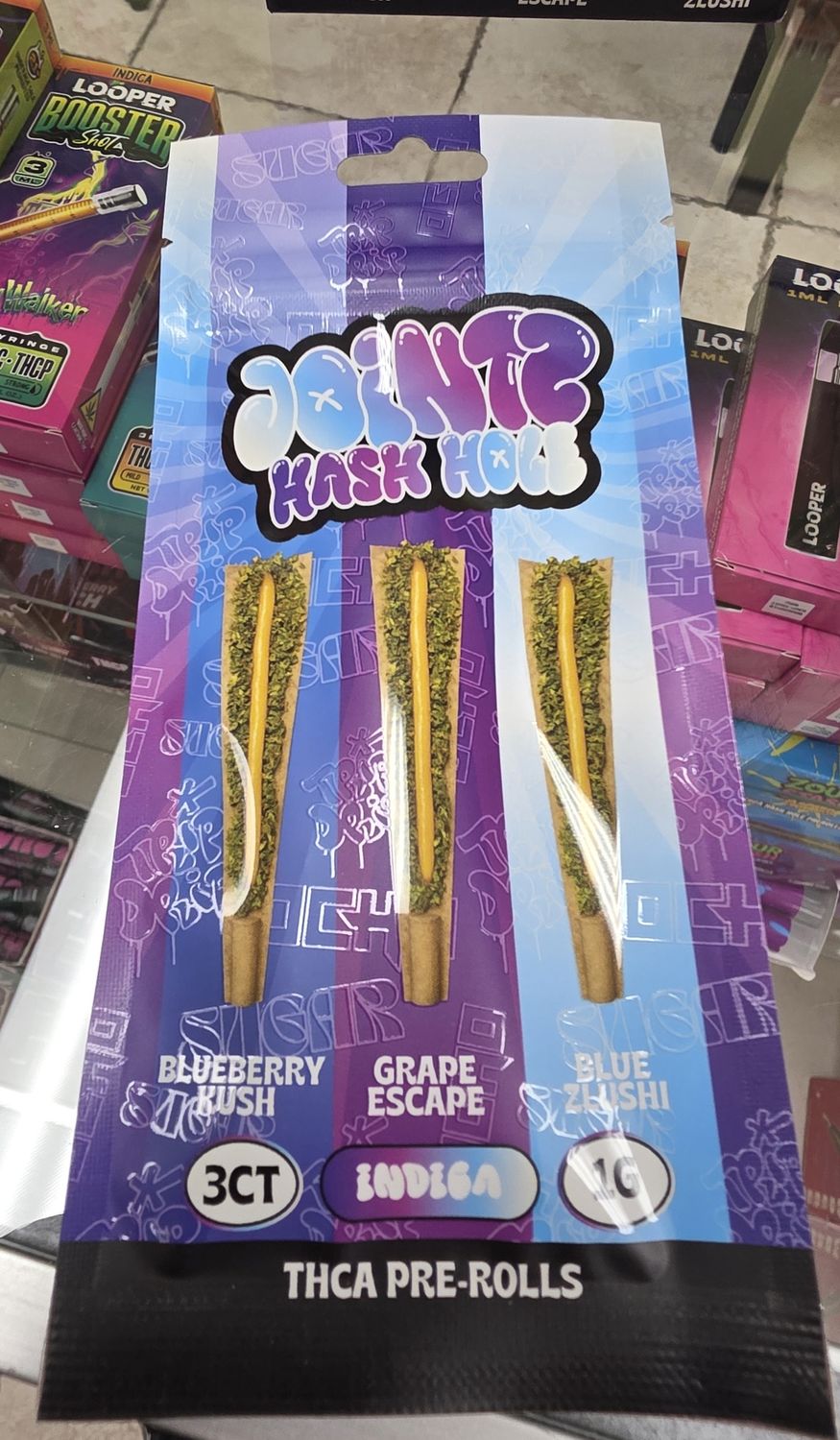 Bitez Jointz Hash Hole Indica 3pk Blue