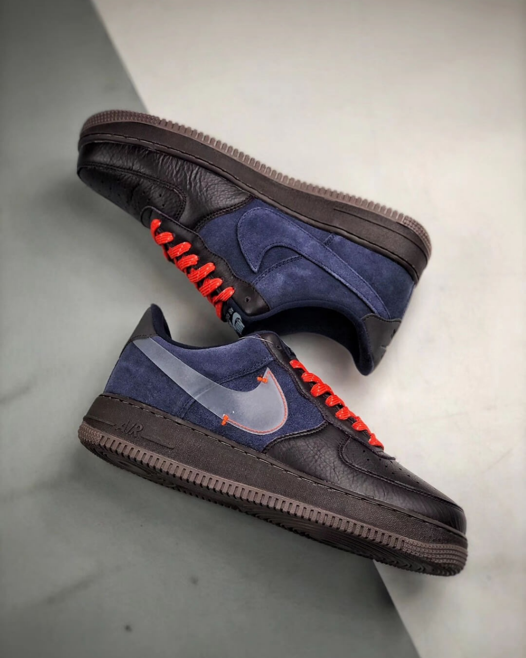 Nike Air Force 1 Premium Burgundy Blue/Orange