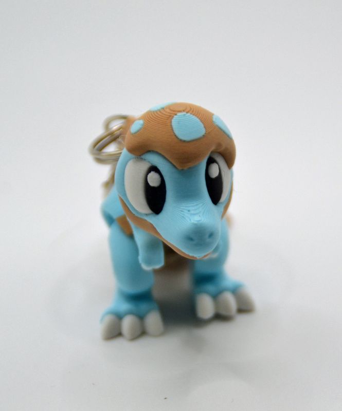 Dino sleutelhanger blauw