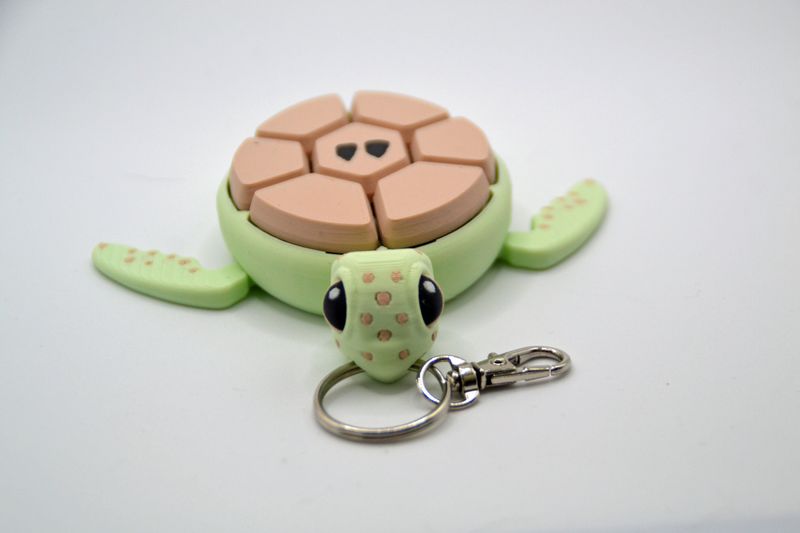 Schildpad Clicker sleutelhanger "appel"