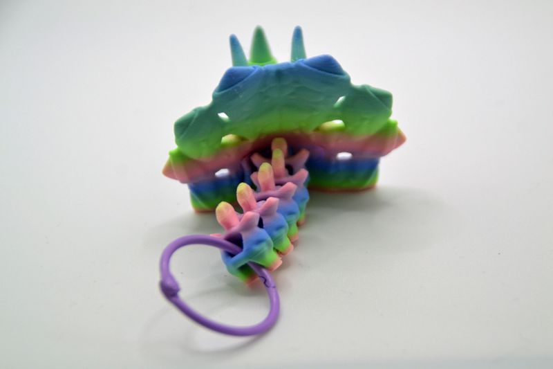 Flexi triceratops sleutelhanger