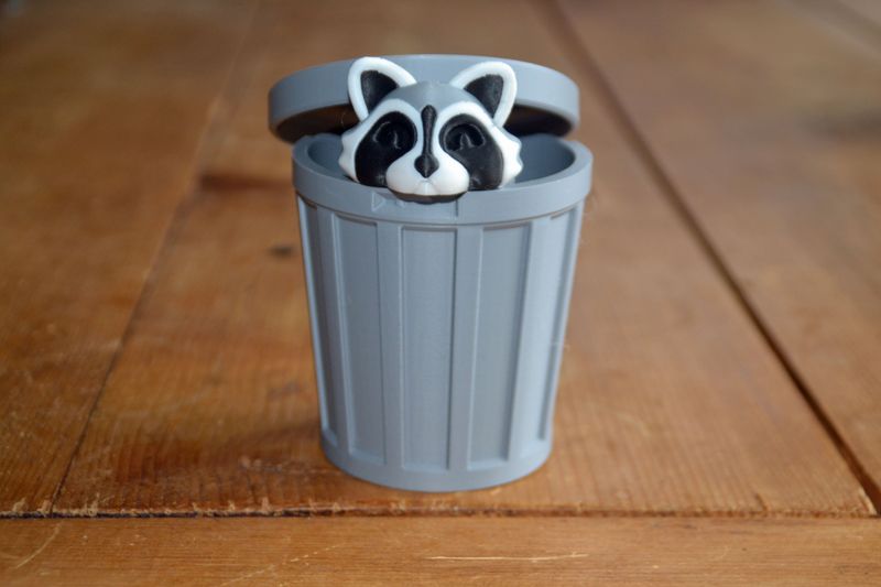 Trashcan animal Willie de wasbeer