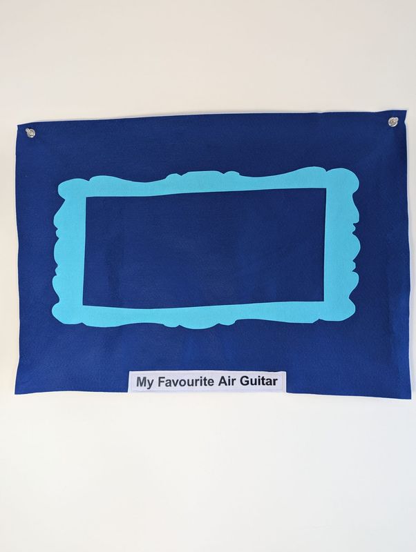 My Favourite Air Guitar Humorous Soft Sculpture Handmade Wall Art Artwork