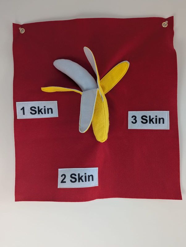 1 Skin, 2 Skin, 3 Skin, Banana Handmade Soft Sculpture Wall Art