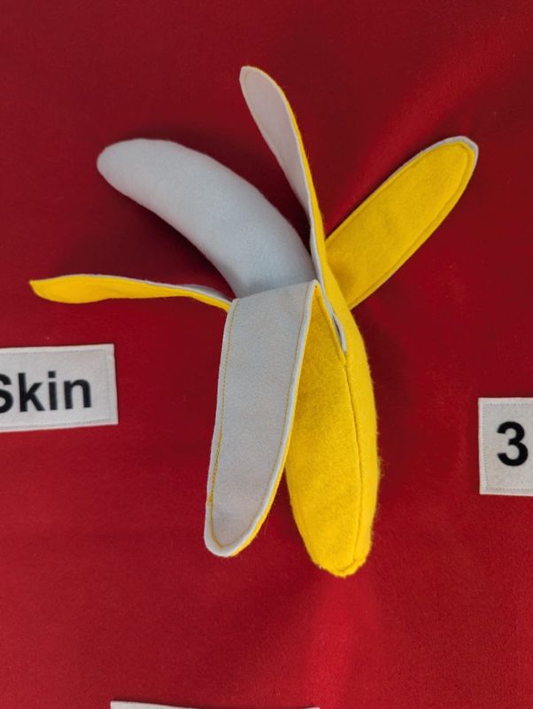 1 Skin, 2 Skin, 3 Skin, Banana Handmade Soft Sculpture Wall Art