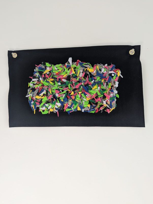 Abstract Art "Felt Confetti" Handmade Soft Sculpture Wall Art