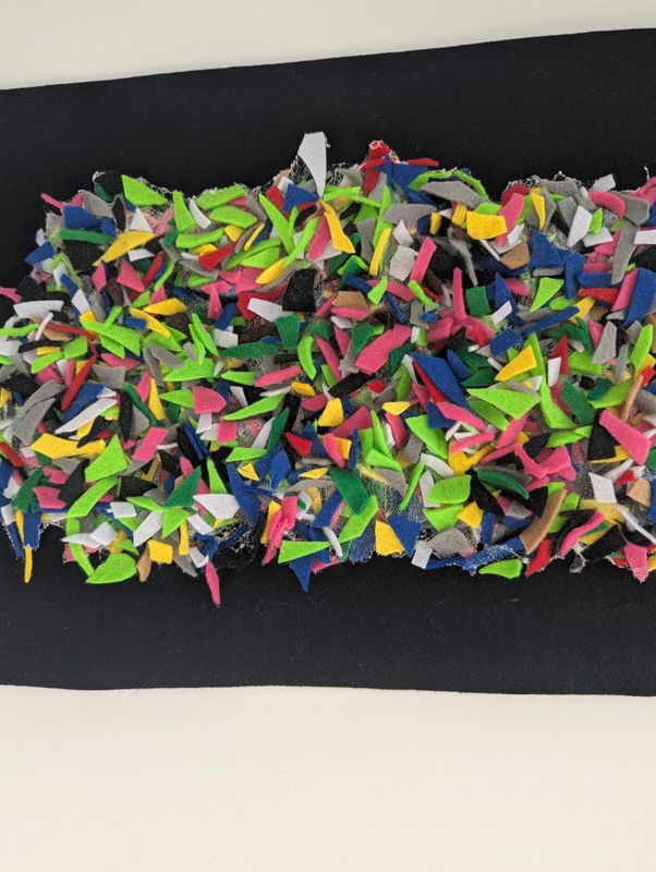 Abstract Art "Felt Confetti" Handmade Soft Sculpture Wall Art