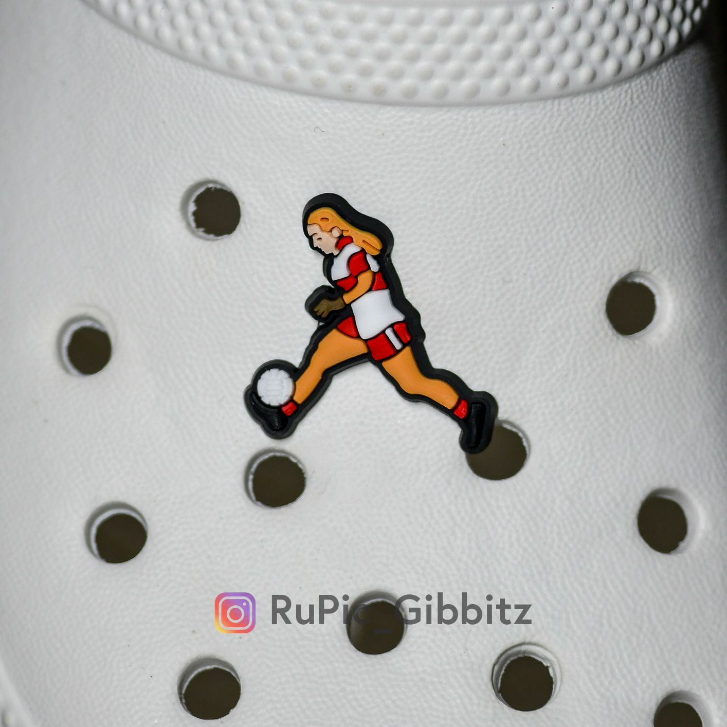 LGFA Ladies Footballer (Red &amp; White)