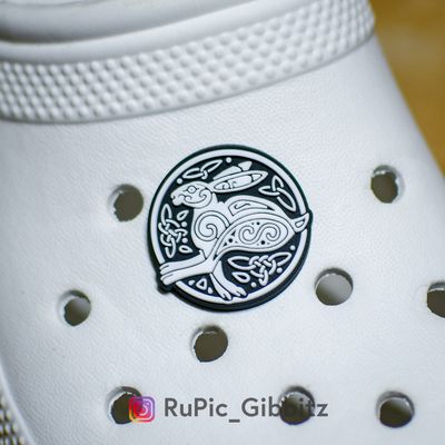 Irish / Celtic hare symbol croc charm