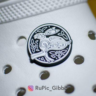 Irish / Celtic hare symbol croc charm
