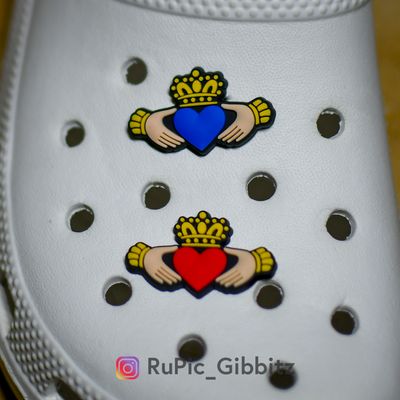 Claddagh Ring symbol croc charms (various colours)