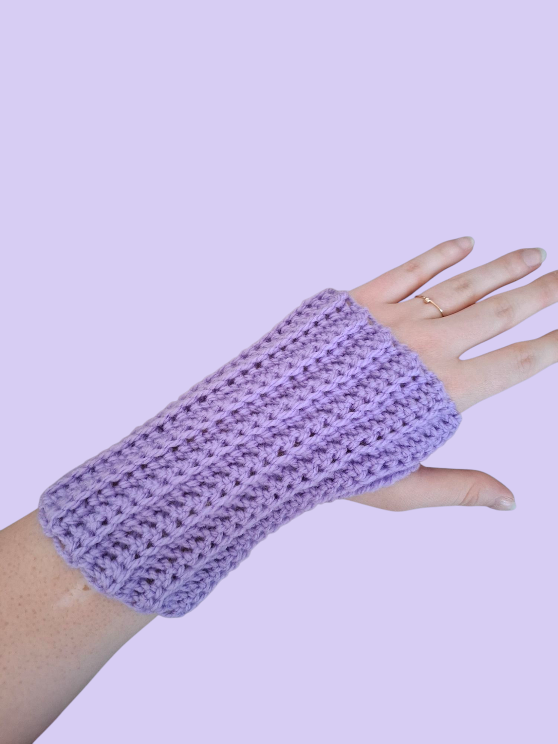 Ribbed wrist warmers (pair)