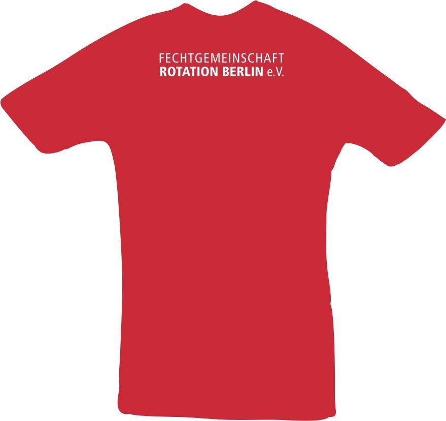 T-Shirt Baumwolle Kinder Fechtgemeinschaft Rotation