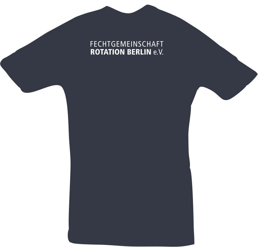 T-Shirt Baumwolle Kinder Fechtgemeinschaft Rotation