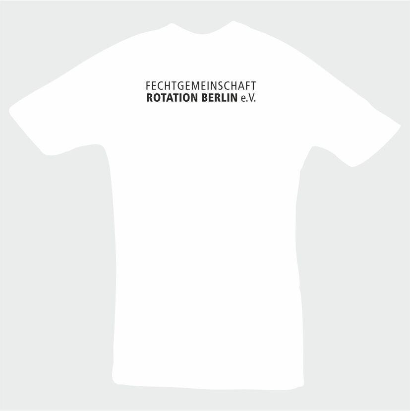 T-Shirt Baumwolle Kinder Fechtgemeinschaft Rotation
