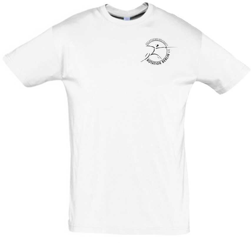 T-Shirt Baumwolle Erwachsene Fechtgemeinschaft Rotation
